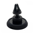 Black plastic charger car magnetic mobile phone holder showing air vent and base bracket mounting options