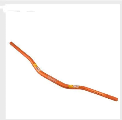 Aluminium motorcycle handlebar with 28mm diameter and orange finish for scrambling bikes