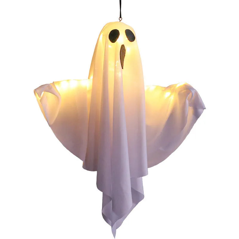 Halloween ghost indoor party light with cloth scream decoration in orange and white colour options