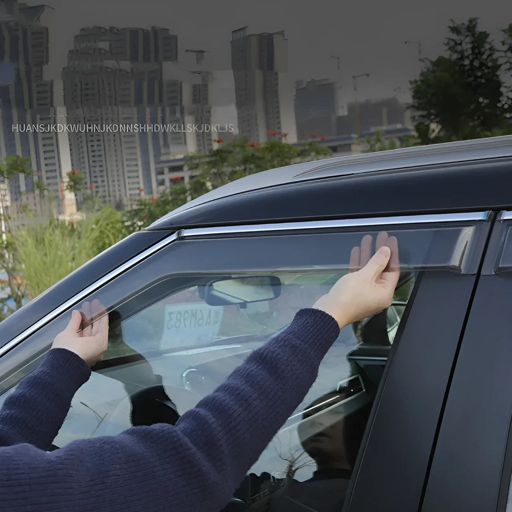 2023 Mitsubishi Outlander window deflectors in black engineering plastic