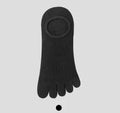 Modal five-finger boat socks in solid colours showing ultra-thin breathable construction