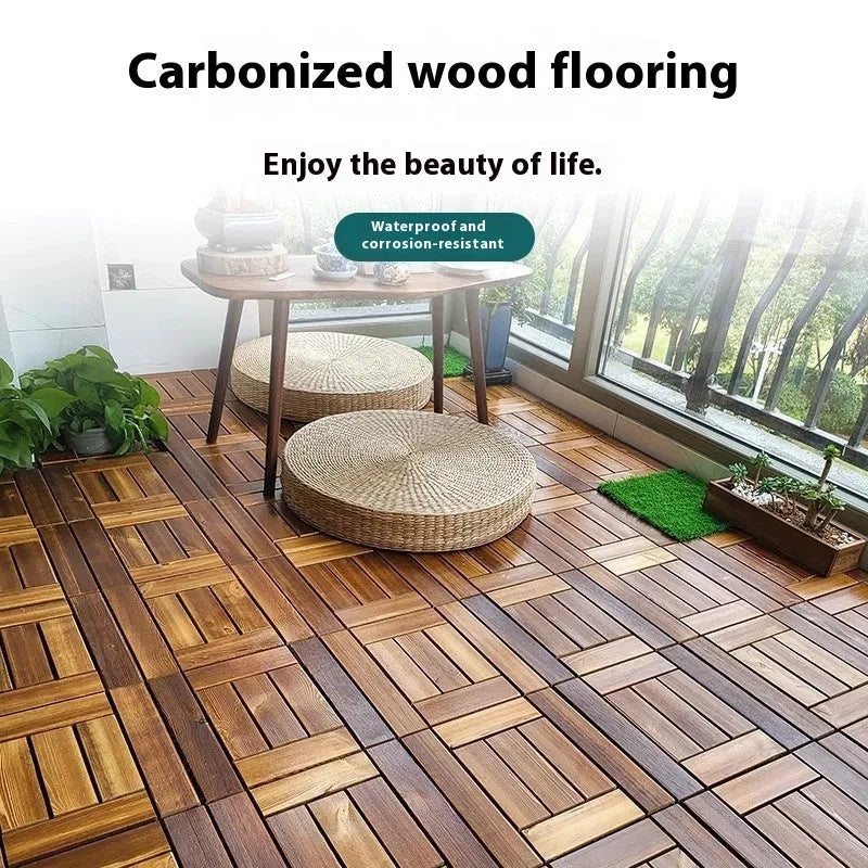 Camphor pine floor panels 30x30cm in modern simplicity style