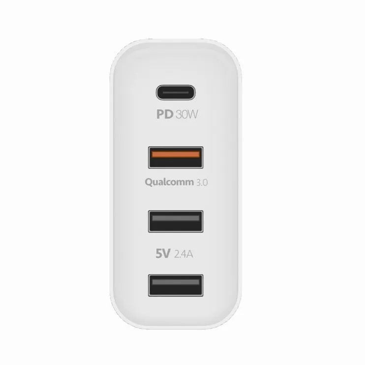 48wpd four-port USB-C fast charger with Power Delivery and indication lights