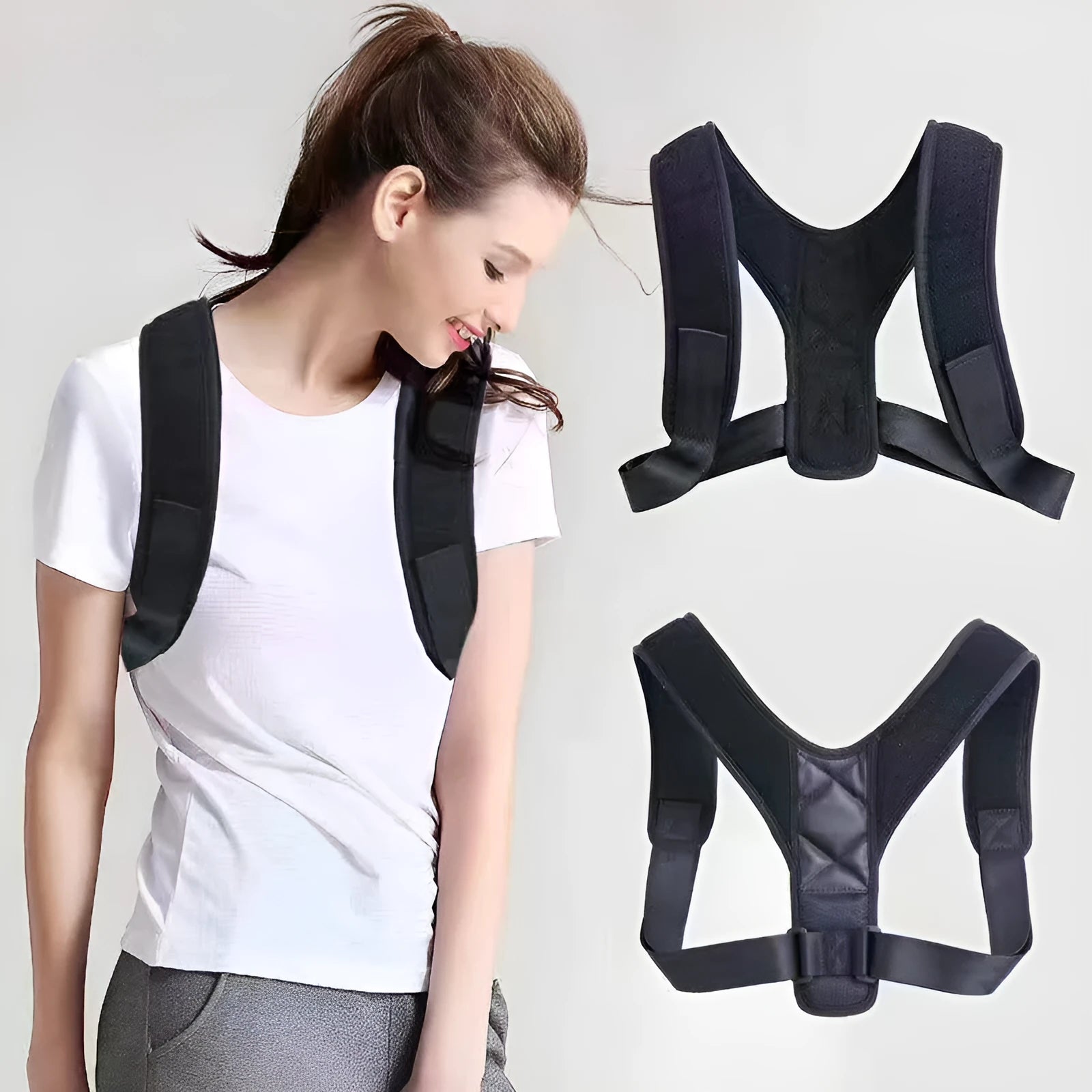 Babaka adjustable nylon posture correction band for sitting posture support