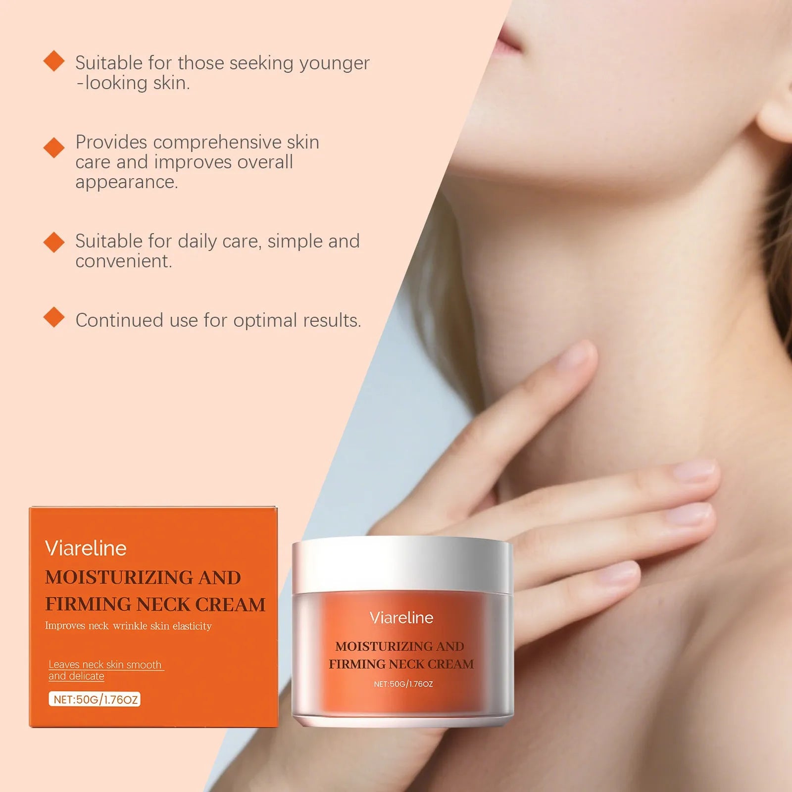 Daily Neck Contour Moisturising Care Cream 50g in compact packaging