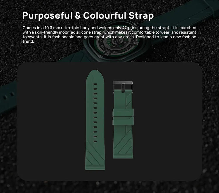 Fashion Bluetooth smart bracelet sports watch with 1.32-inch TFT touch screen on silicone wristband