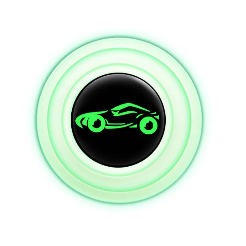 Black and luminous silicone car door shock absorber pads for edge protection, 20mm size.