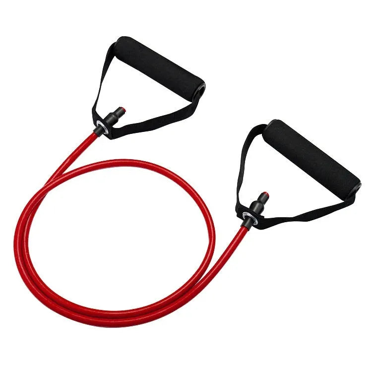 Adjustable chest expander exercise equipment with five colour-coded resistance levels from 10 to 30 pounds