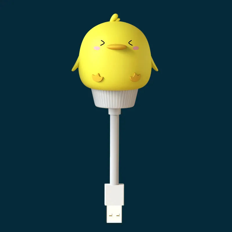 Cute animal USB portable LED night light with remote control and adjustable brightness