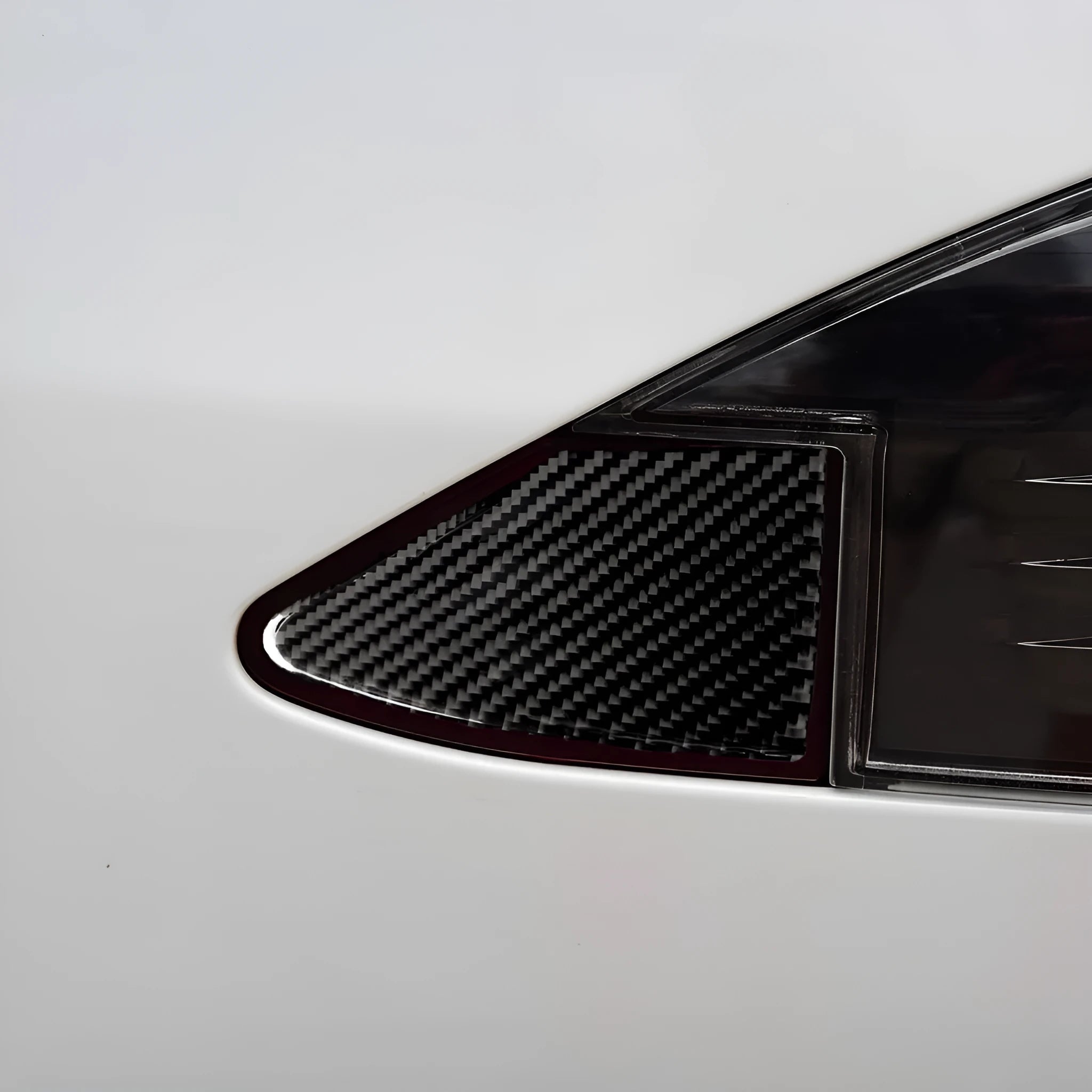 Carbon fibre decorative sticker for USB charging port panel with 3M adhesive backing