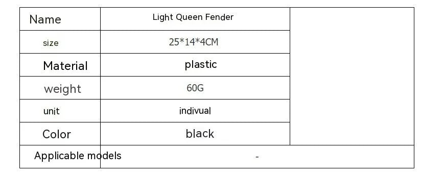 Carbon fibre tail mudguard for light bee electric off-road bicycle with lengthened rear fender design