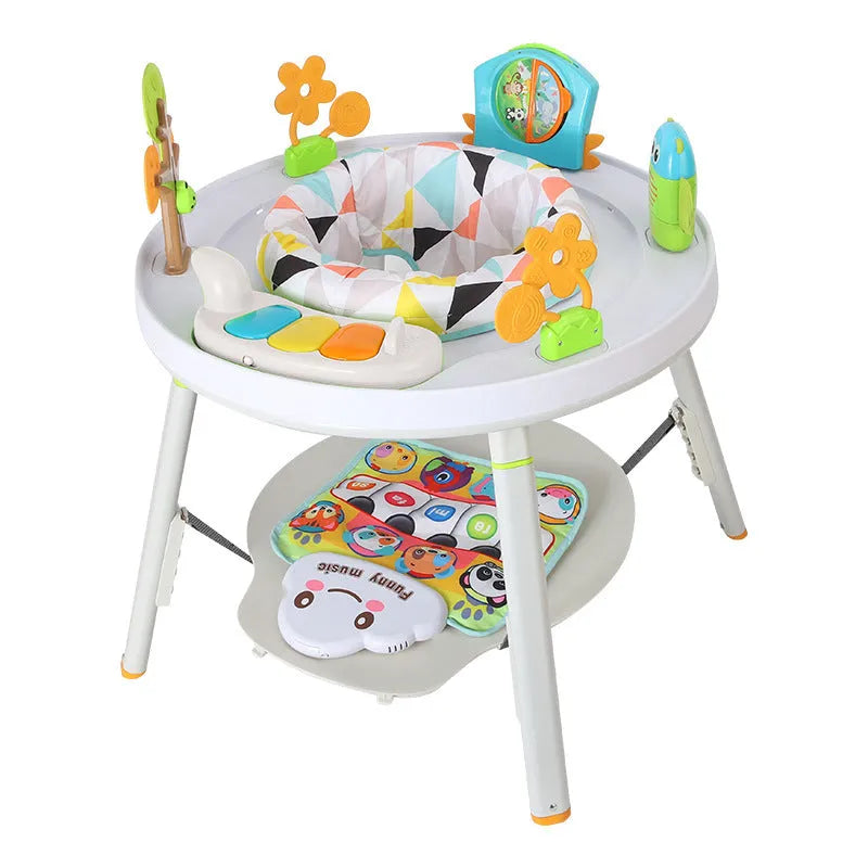 Three-in-one baby jumping chair in duck design with interactive toys for infant development training