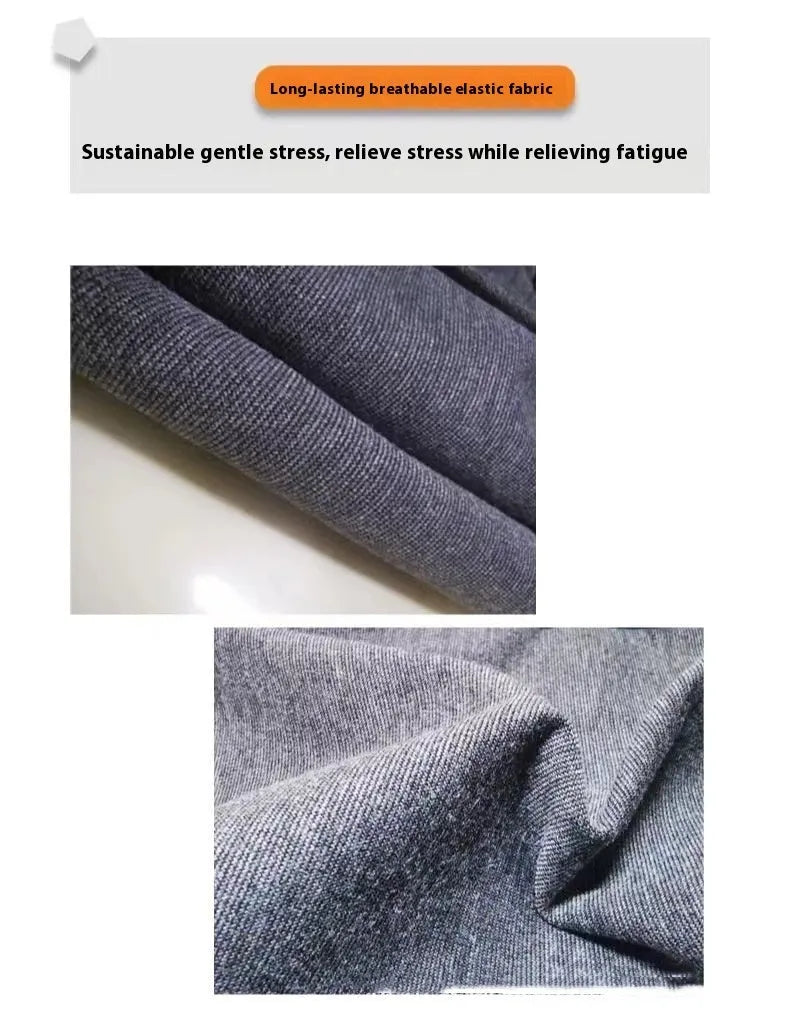 Heather grey dog anxiety jacket warm vest in brocade cotton ponte-de-roma fabric
