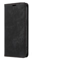 Magnetic leather flip phone case for iPhone in solid colours showing front and back views.
