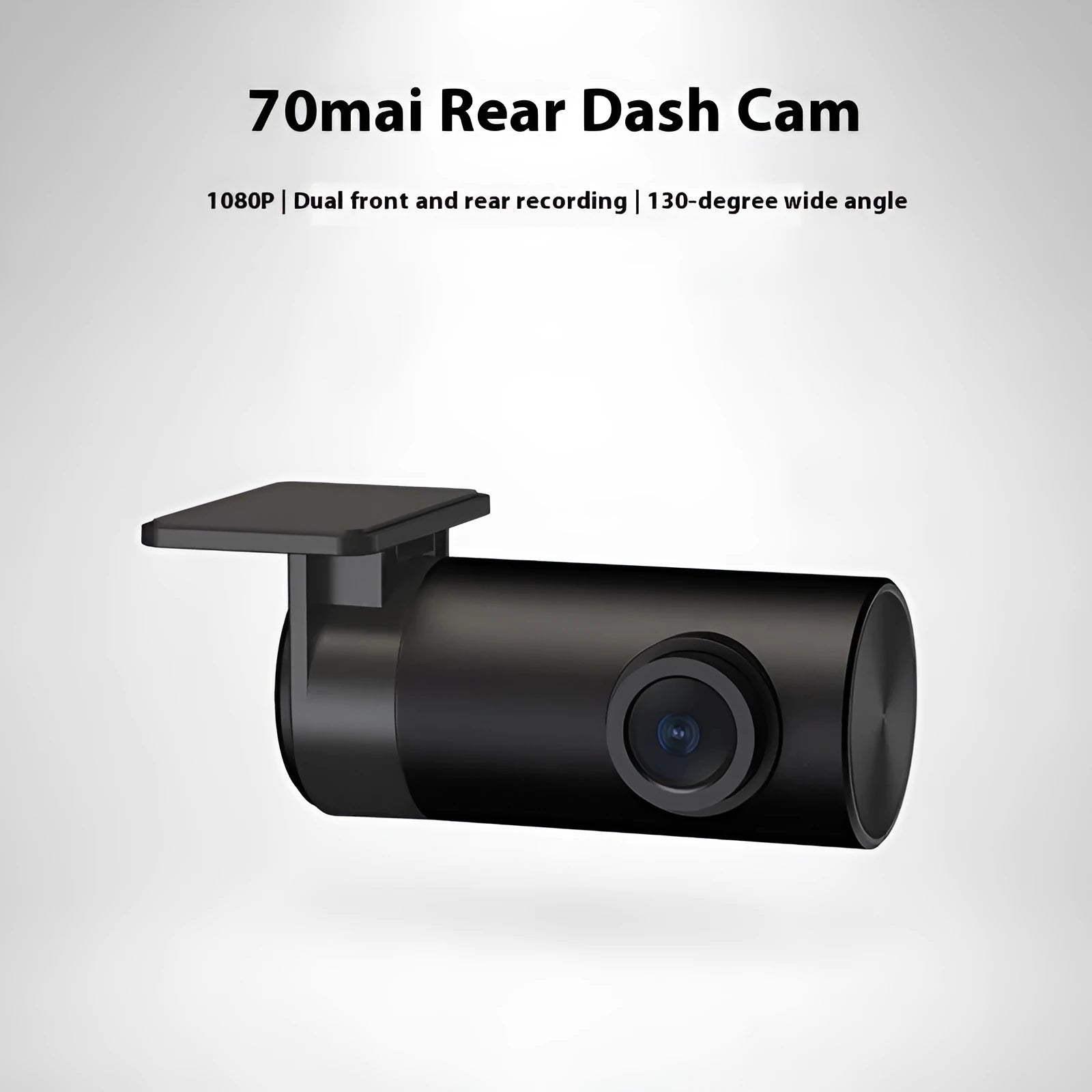 Midrive RC09 compact black rear view parking camera with wide-angle lens for adhesive window mounting