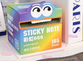 Transparent sticky notes with gradient pearl design in pull-out pad format for student annotation