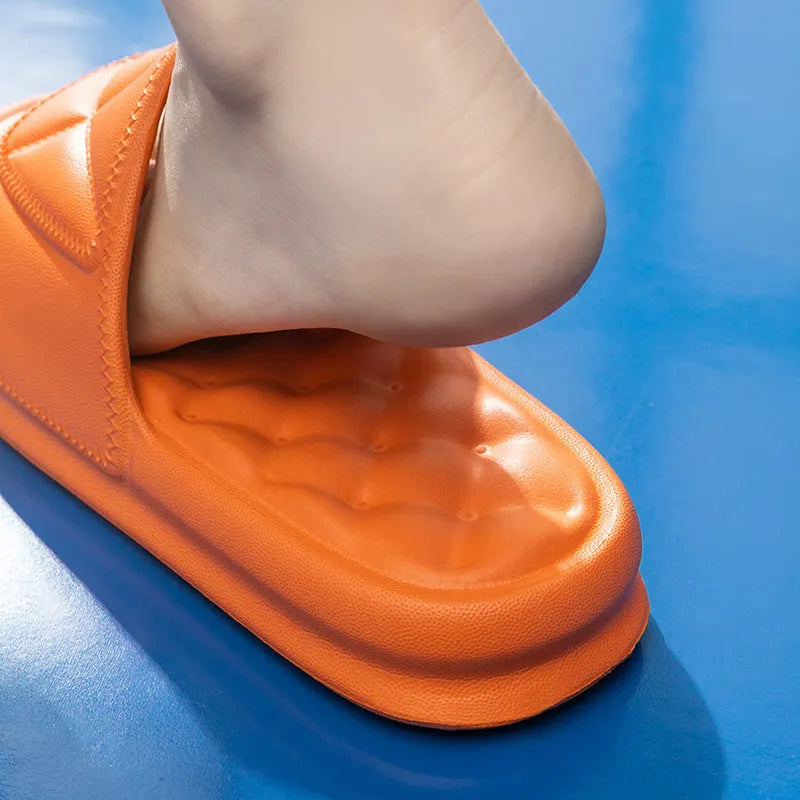 Non-slip bathroom slippers in five colours with thick EVA soles for wet floor safety