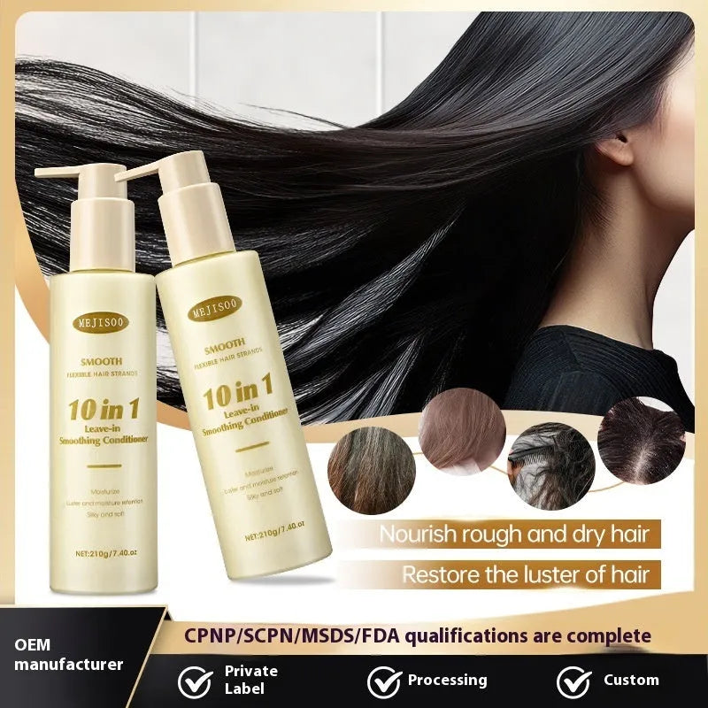 Wash-free Soft 10-in-1 Hair Conditioner in a 210g disposable bottle for ladies.