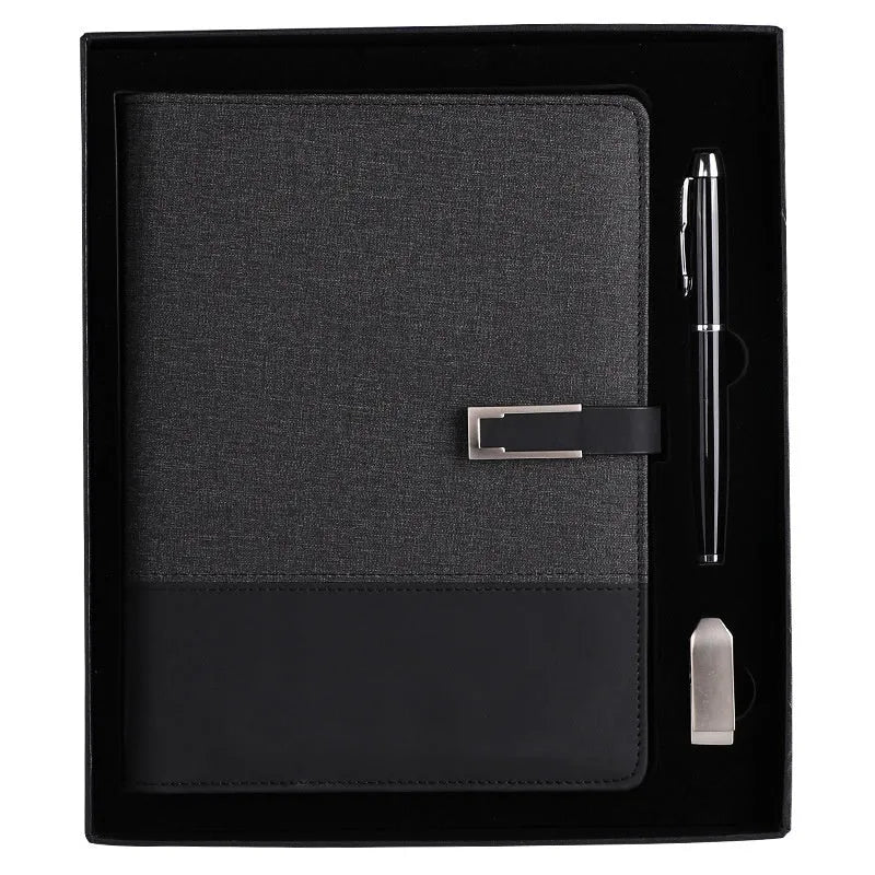 A5 notebook with soft PU leather cover and wood-free paper pages in multiple colour options