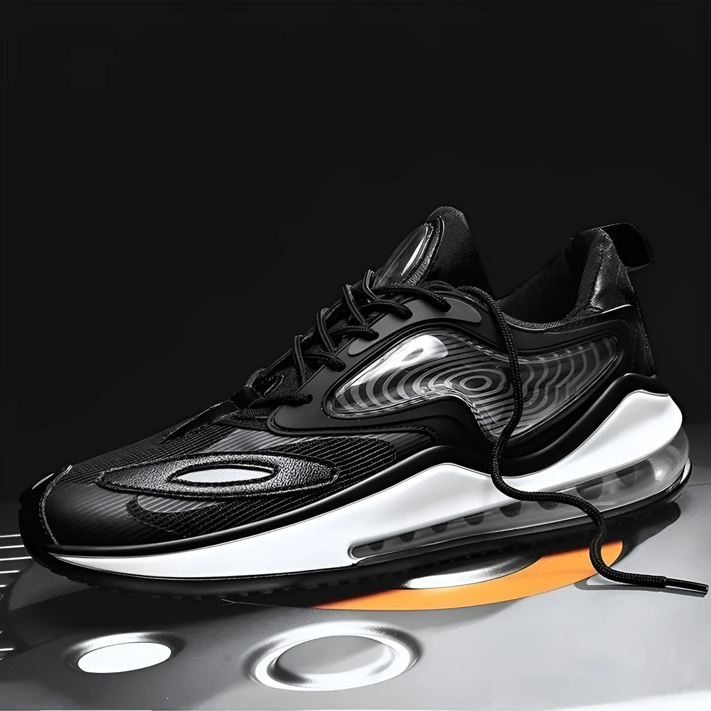 Men's summer casual shoes with air cushion height enhancement in Space Black colour