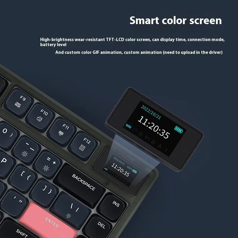 Ajazz AK832PRO mechanical keyboard with compact 81-key layout and RGB backlighting