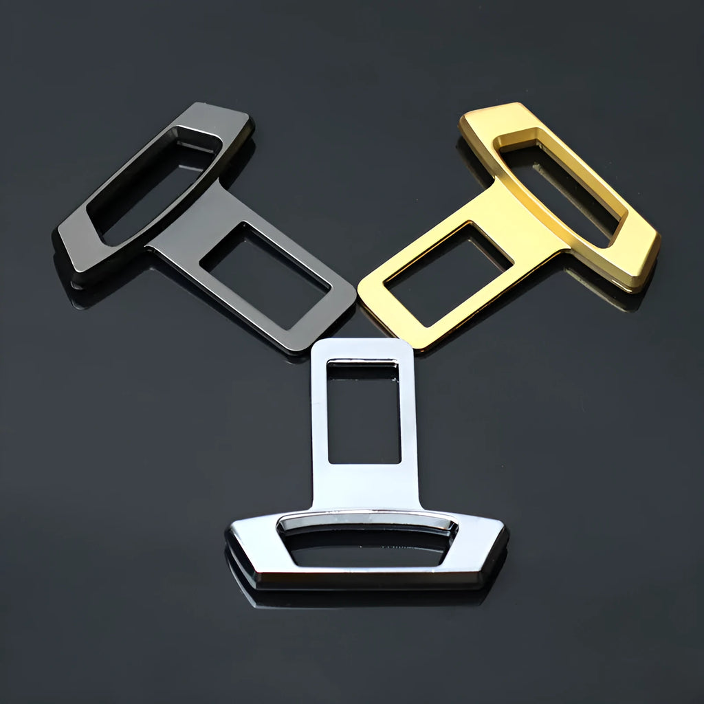 Car interior silencer insert in metal construction showing matte black, gold and silver colour options