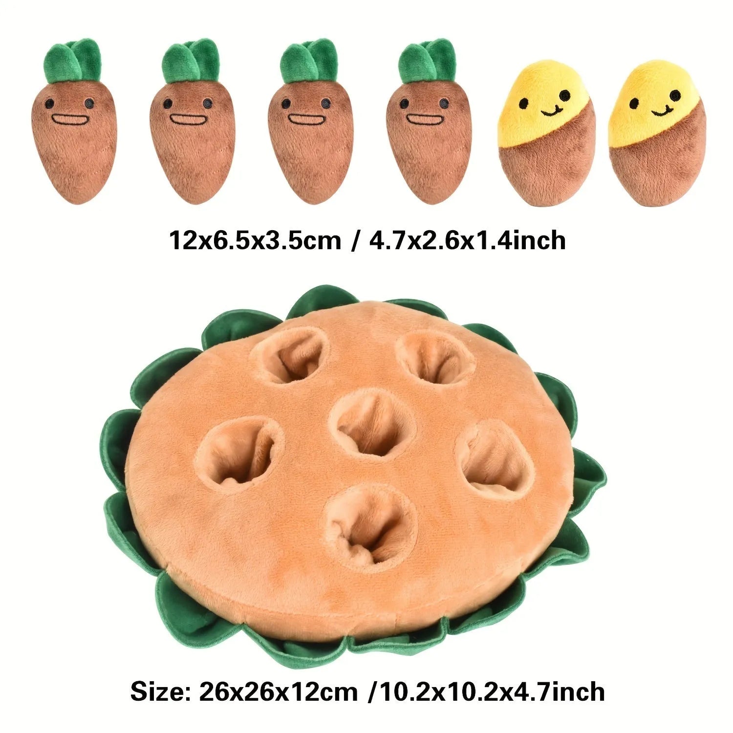 Yellow interactive dog puzzle toys with removable squeaky plush for foraging training and slow feeding