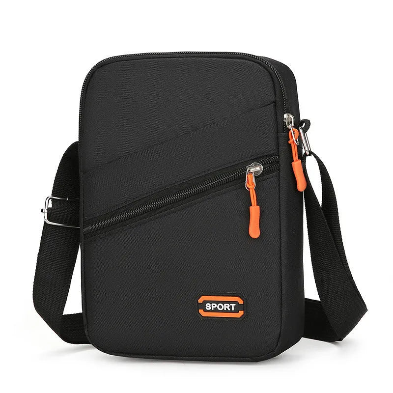 Simple all-match crossbody shoulder commuter bag in oxford cloth available in three colours