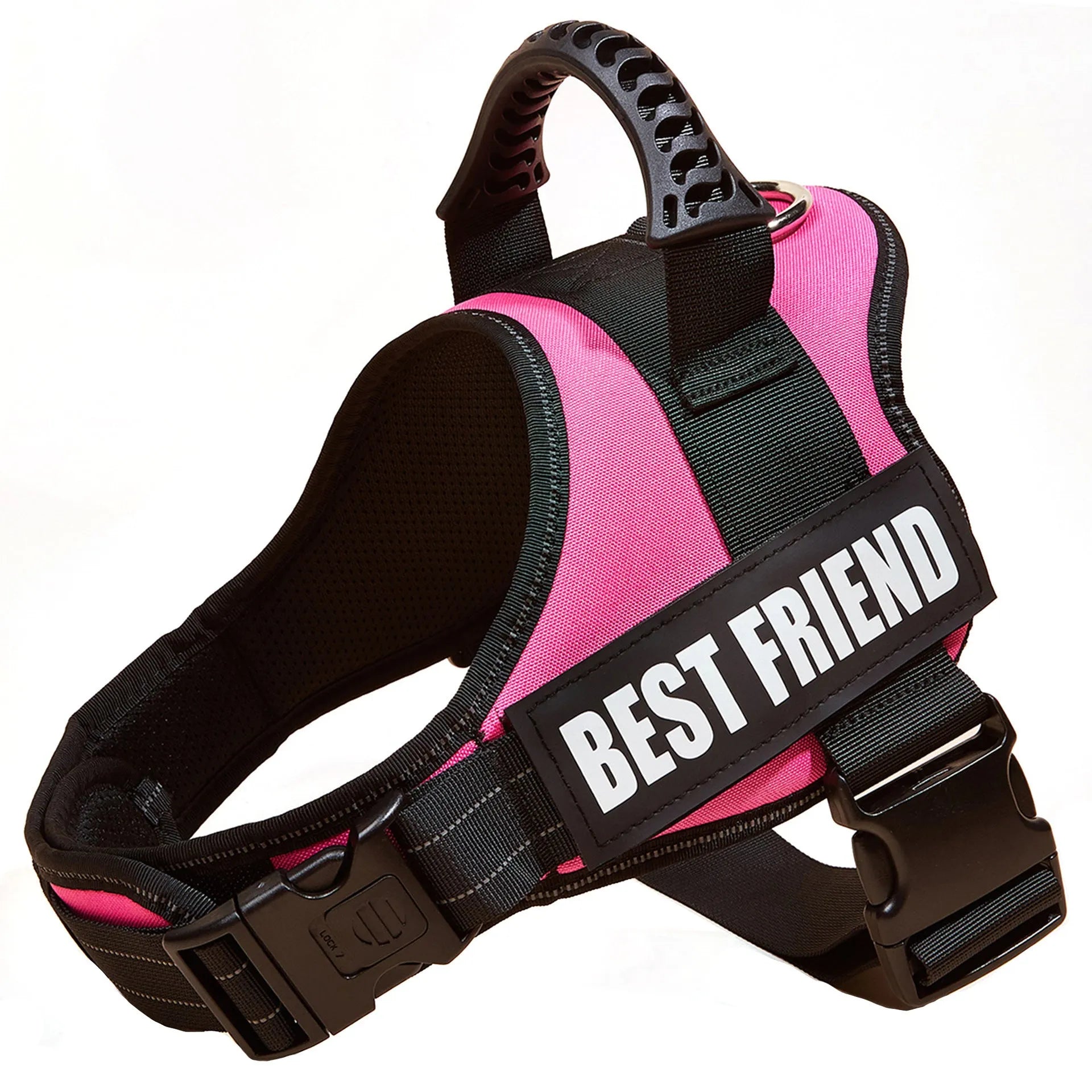 Nylon dog chest brace harness with Velcro closure in size L for large breed walking