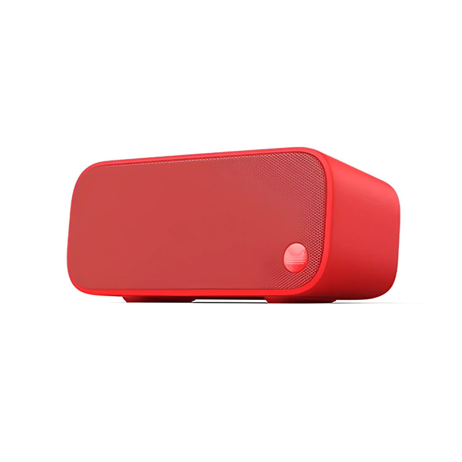 Smart WiFi speaker in blue colour with bookshelf design showing front-facing speaker grille