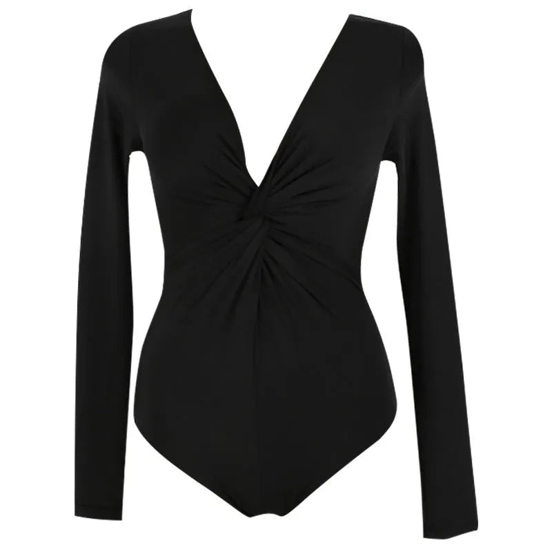 Black women's one-piece nylon swimsuit on a hanger