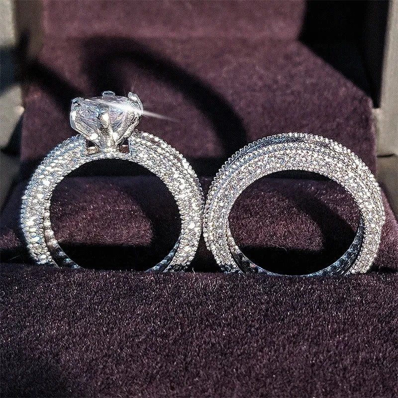 Silver tone solid colour wedding ring for women on a white background size 5 to 10 available