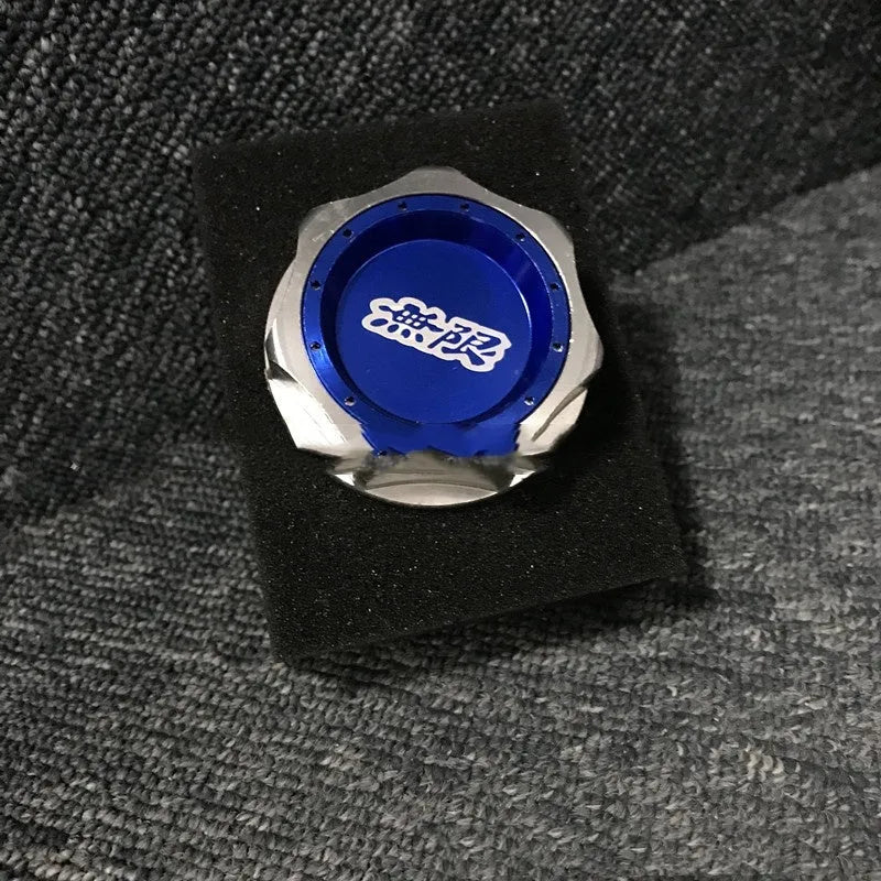 Aluminium alloy oil filter cap for Honda cars in red, blue, silver, black, purple, and gold colours