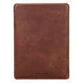 Brown crazy horse leather laptop bag for 13.3-inch MacBook Pro and Air in horizontal style