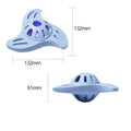Blue boomerang-shaped bite-resistant dog chew toy for medium and large breeds