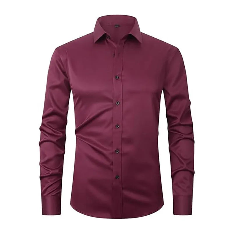 Men's stretch long sleeve work shirt in polyester available in sizes S to 3XL with multiple colour options