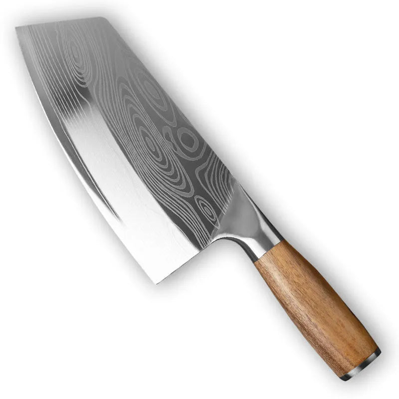 40Cr13 stainless steel kitchen knife with 320mm blade length shown in product colour