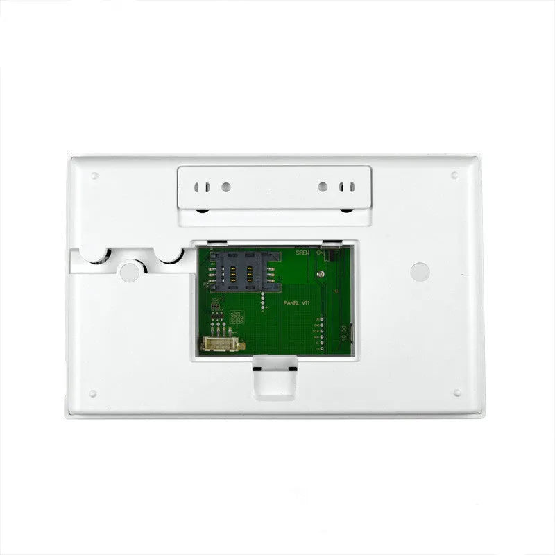 Intelligent WiFi GSM touch button household burglar alarm host on a table