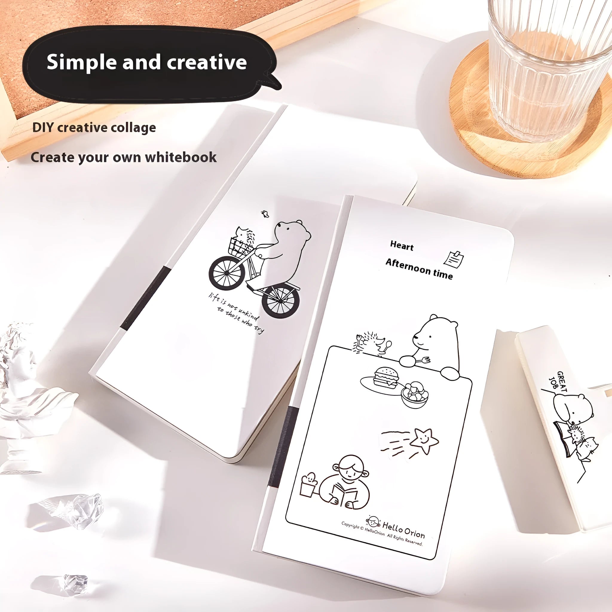 A6 paper notebook with plaid design and stickers, available in eight colour options.