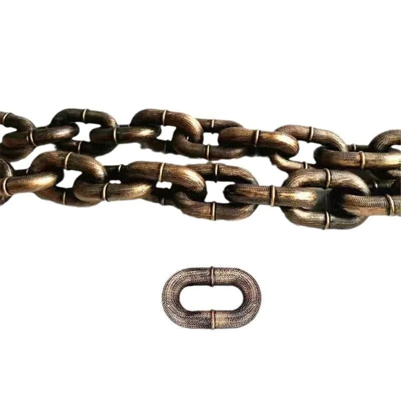 Simulated plastic dog leash prop in bronze colour for video parody content