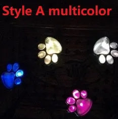 Black bear paw shaped solar garden lights set of four with central solar panel pole