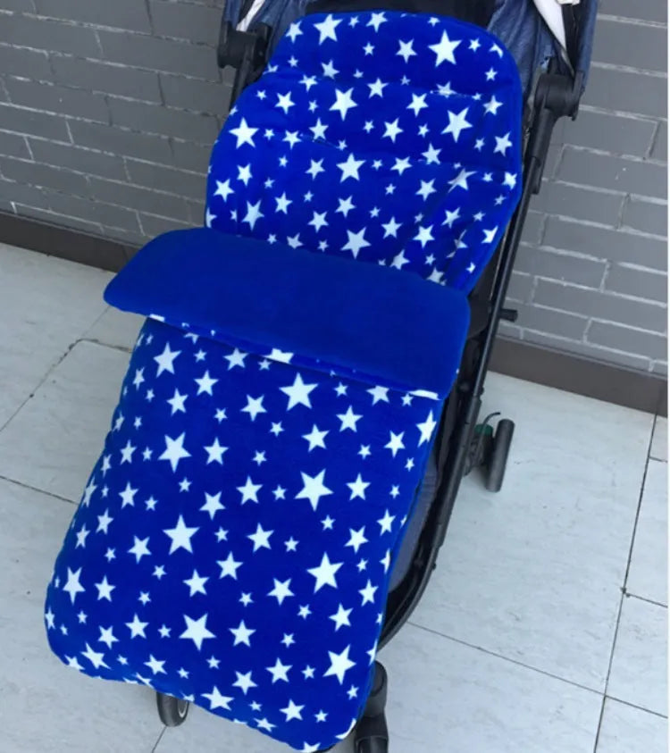 Baby stroller sleeping bag with thick cotton wool filling in envelope design, available in 15 colours including black and beige