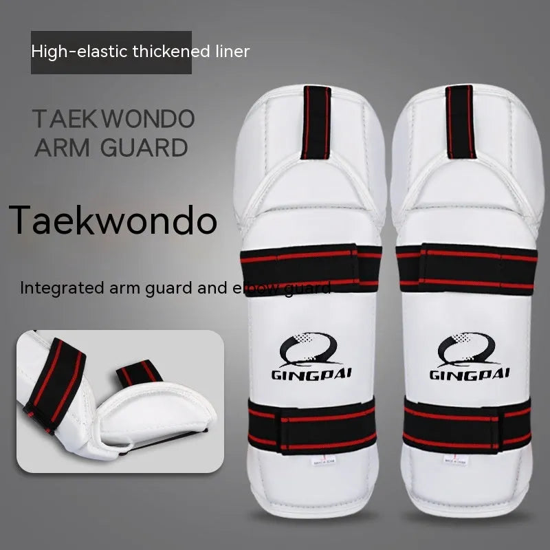 Taekwondo leg protectors and arm guards protective gear set in multiple sizes
