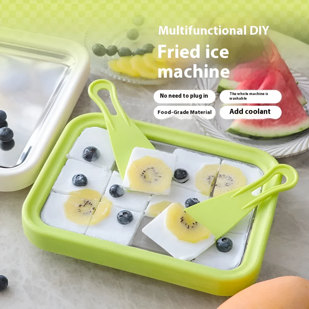 Children's handmade DIY electric fried yogurt machine in green, pink, rose red, or white colours