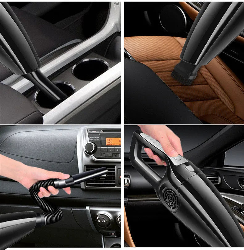 Hypa eighth generation black and orange 12V car vacuum cleaner with cigarette lighter plug