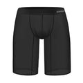 Men's seamless mesh home shorts in black nylon with hip lifting function