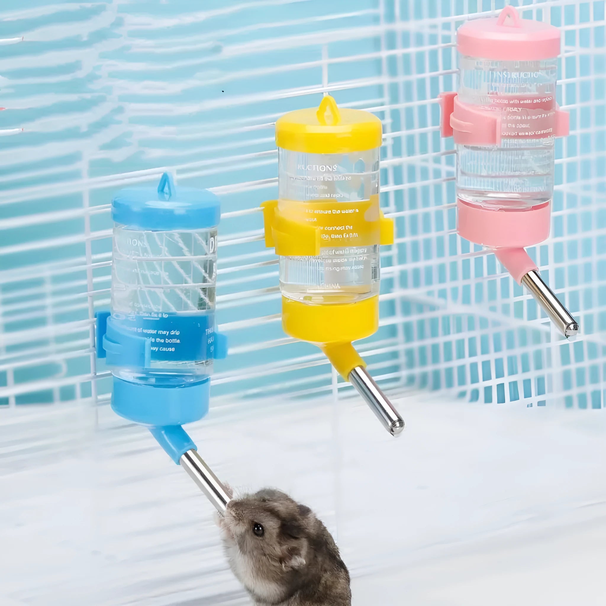 Plastic pet water feeder with ball kettle mechanism in multiple colours and sizes