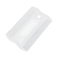 Double-sided plastic flea comb for dogs and cats with dense teeth for removing fleas and cleaning tear stains.