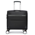 Black waterproof Oxford cloth business travel suitcase with universal wheels, 18-inch carry-on size