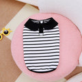 Cotton striped t-shirt and skirt set for pets in summer colours